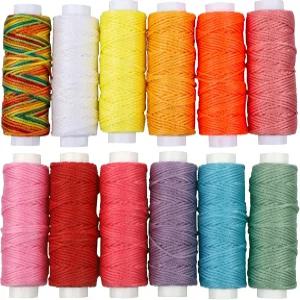 마크라메 DIY 팔찌 핸드크래프트 또는 가죽 프로젝트를 위한 FANDOL 왁스 코드 폴리에스터 재봉 실