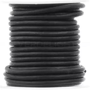 클레버딜라이트 3.5mm 블랙 가죽 코드 - 25피트 1/8인치 원형 정품