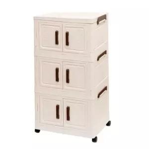 리빙박스 접이식 수납박스 서랍장 폴딩박스 45cm 3단 수납함