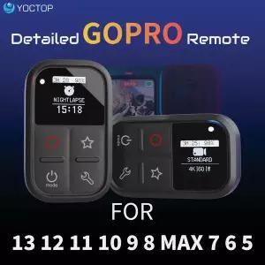 GoPro13 OLED 스크린 리모컨 GoPro 13 12 11 10 9 8 Max 7B 6 5 스틱 마운트 및 손목 방수 gopro 포함