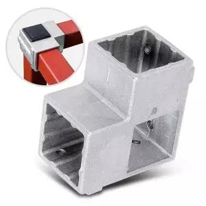 [셀러에이드]연결 브라켓 8개/각파이프 은색 사각파이프 조인트 30 각관브라켓