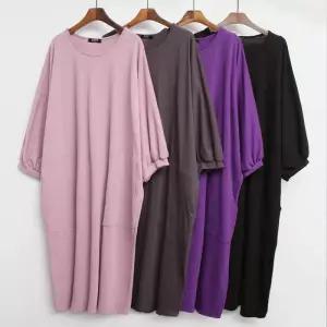 빅사이즈루즈원피스 8204L501 빅주머니면원피스 GR (29533792A)