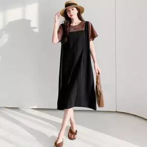 [하프클럽/셀러허브_여성트랜드패션]원피스 LL-D158 멜빵스타일 루즈핏 A라인