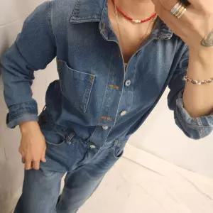 가을 간절기 워싱 데님 점프슈트