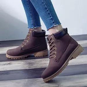 심플한 모던디자인 일 여성 외출 신발 캐주얼 패션 빈티지 가죽워커 로우 세무 발편한 하이탑