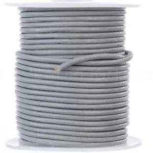 클레버딜라이트 그레이 정품 가죽 코드 - 1/16인치(2mm) 원형 50피트