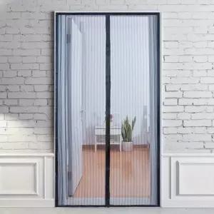 [콩심팥심]모기장 자석 출입문 커튼 그레이 120x210cm