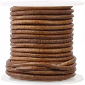 클레버딜라이트 3.5mm 브라운 가죽 코드 - 25피트 1/8인치 원형 정품