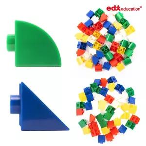 [EDX] 링커큐브삼각,사분면브릭세트 수학교구 연결블록 수세기 기관용 어린이집 유치원 돌봄교실 특수학급