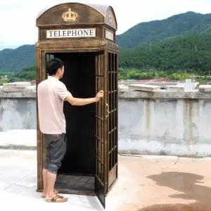 공중전화부스 인테리어 장식 박스 빈티지 소품 포토존 철제