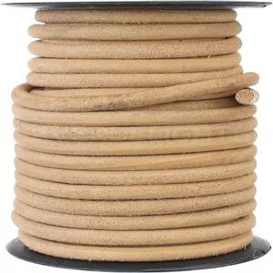 클레버딜라이트 6mm 가죽 코드 - 내추럴 컬러 10피트 1/4인치 원형 정품
