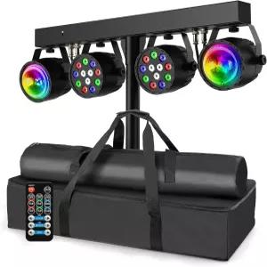 스탠드가 있는 텔범 DJ 디스코 조명 프로페셔널 LED 파티 세트 시스템 DMX512 긱 바 웨딩 라이브 밴드 클럽