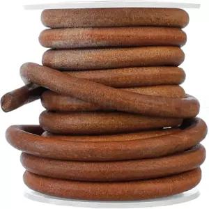 클레버딜라이트 6mm 브라운 가죽 코드 - 10피트 1/4인치 원형 정품