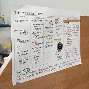 위클리 주간 플래너 떡메모지 메모장