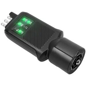 Oyvini 7핀 트레일러 플러그 테스터 및 양면 LED 표시등이 있는 4핀 테스터, 보트 RV 트럭 캠퍼용 라이트 램프 아웃 센서가 장착된 차량에는 적합하지 않음