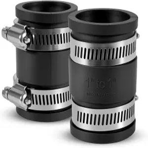 DLYYPLUS 2개 스테인리스 스틸 클램프와 유연한 PVC 파이프 결합 시 1개 명목상 플라스틱 및 구리 배관