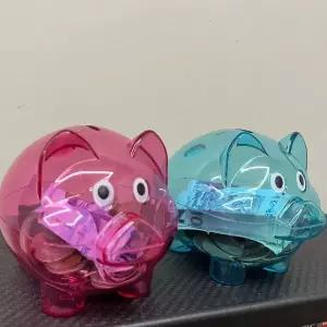 투명 컬러 돼지저금통