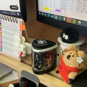 수동 겸용 자동 연필깎이 블랙