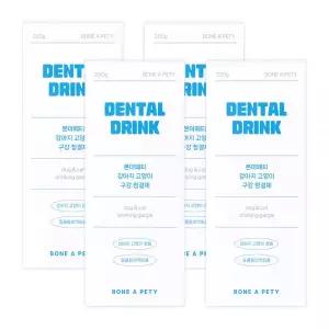 본아페티 강아지 고양이 치약 가글 마시는 덴탈 드링크 입냄새 치석 관리 250g X 4개 MNA