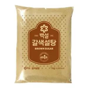 백설 갈색 설탕 흑설탕 홈베이킹 요리 재료 조미료 1kg 백설 갈색 설탕 1kg MNA