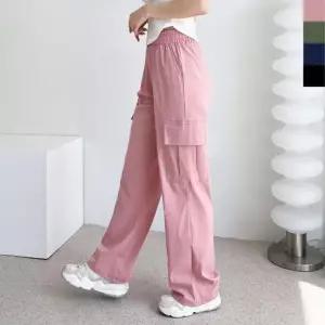 [하프클럽/셀러허브_여성트랜드패션]VR181W 카고와이드 여자아이스쿨 밴딩팬