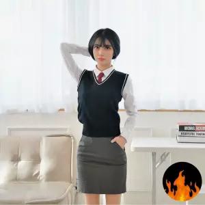 교복쇼핑몰 교복몰 (허리조절)기모 그레이 교복치마 교복 학생복