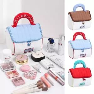 화장 파우치 휴대용 가방 대용량 하우스 손잡이 보관