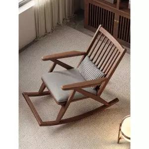 북유럽 원목흔들의자 1인용 암체어 안락 거실 베란다