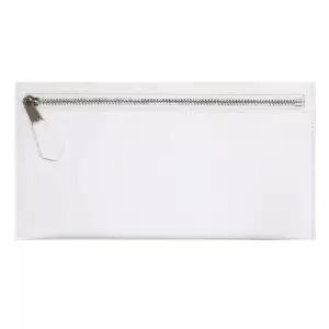 슬림 파우치 화이트 소품 보관 필통 화장품 케이스 펜 수납