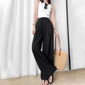 [하프클럽/셀러허브_여성트랜드패션]심플한 아이스 바지 여름 긴 팬츠 와이