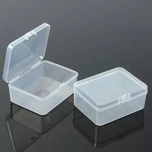 직사각 투명 소형 수납 미니 플라스틱 케이스 2p세트