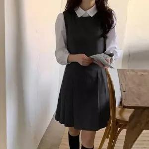 [하프클럽/셀러허브_여성트랜드패션]플리츠 베스트 원피스