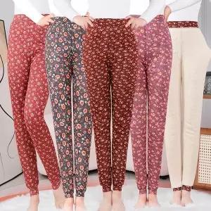 [하프클럽/셀러허브_여성트랜드패션]꽃무늬발열팬츠 융털바지 어머님바지