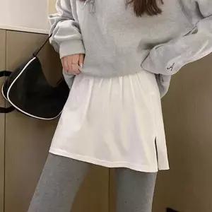 [하프클럽/셀러허브_여성트랜드패션]페이크 레이어드티 밴딩 스커트 허리