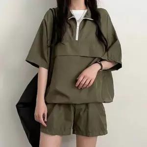 여성 반팔 반바지 세트 여름 나들이 휴양지 간편 상하의 트레이닝복