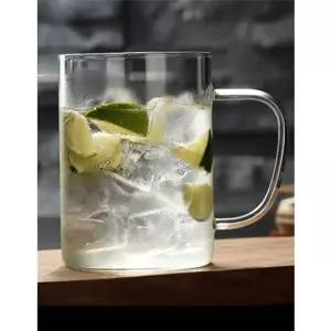 내열 유리컵 홈카페 머그잔 450ml 커피 물컵 카페용 유리잔