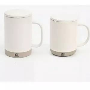 [셀러에이드]크림아이보리 도자기 머그컵 2P 세트 커피잔 잔 생활용품