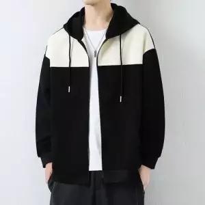춘추 캐주얼 남자집업가디건 배색 카디건 후드 트렌드 패션 ible3
