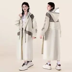 [하프클럽/셀러허브_여성트랜드패션]오버핏 후드 롱 레인코트 OSM-1005887