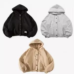 남성 기모 후드집업 오버핏 겨울 무지 후드티