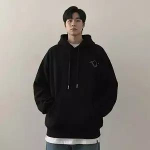 [셀러에이드]남자 오버핏 무지 기모 후드티 긴팔 티셔츠 데일리 캐주얼 루즈핏