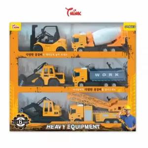 건설 중장비 장난감, 다이캐스트 자동차 6종 세트, 유아 완구