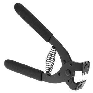 QWORK 가죽 벨트 구멍 펀치 도구 무음 플라이어, 스트랩 안장 벨트용 6.7인치 스티칭 핸드 플라이어 (4mm-4 톱니)