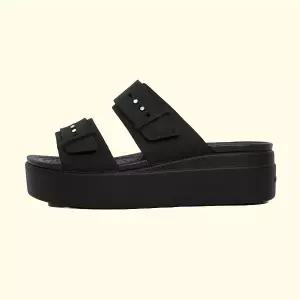 [크록스]브루클린 버클 웨지 샌들 슬리퍼207431-001 730311