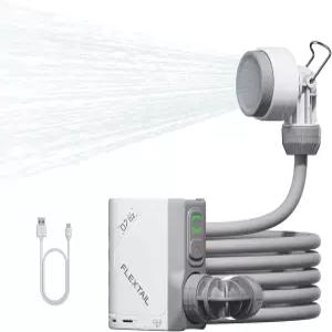 플렉스테일기어 캠핑용 소형 샤워 휴대용 샤워기 충전식 캠핑 야외 하이킹용 펌프 방수 캠프 세차 반려동물