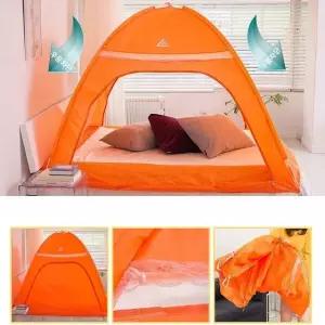 온도상승 실내용 양문형 원터치 간편설치 난방텐트(3-4인용)