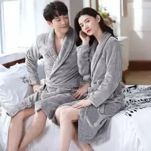 [하프클럽/셀러허브_여성트랜드패션]겨울 샤워가운 수면 극세사 커플 목욕