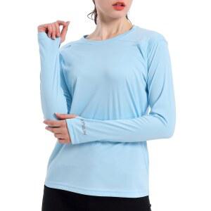 하이킹, 수영, 낚시용 여성용 UPF 50+ UV 자외선 차단 셔츠 아웃도어 퍼포먼스 긴팔 래쉬 가드