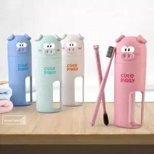 돼지칫 솔통 어린이집 유치원 휴대용칫 칫솔 케이스 여행용 홀더