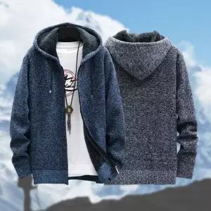 남성용 기모 안감 후드집업 겨울 두툼한 무지 후드티 데일리 집업